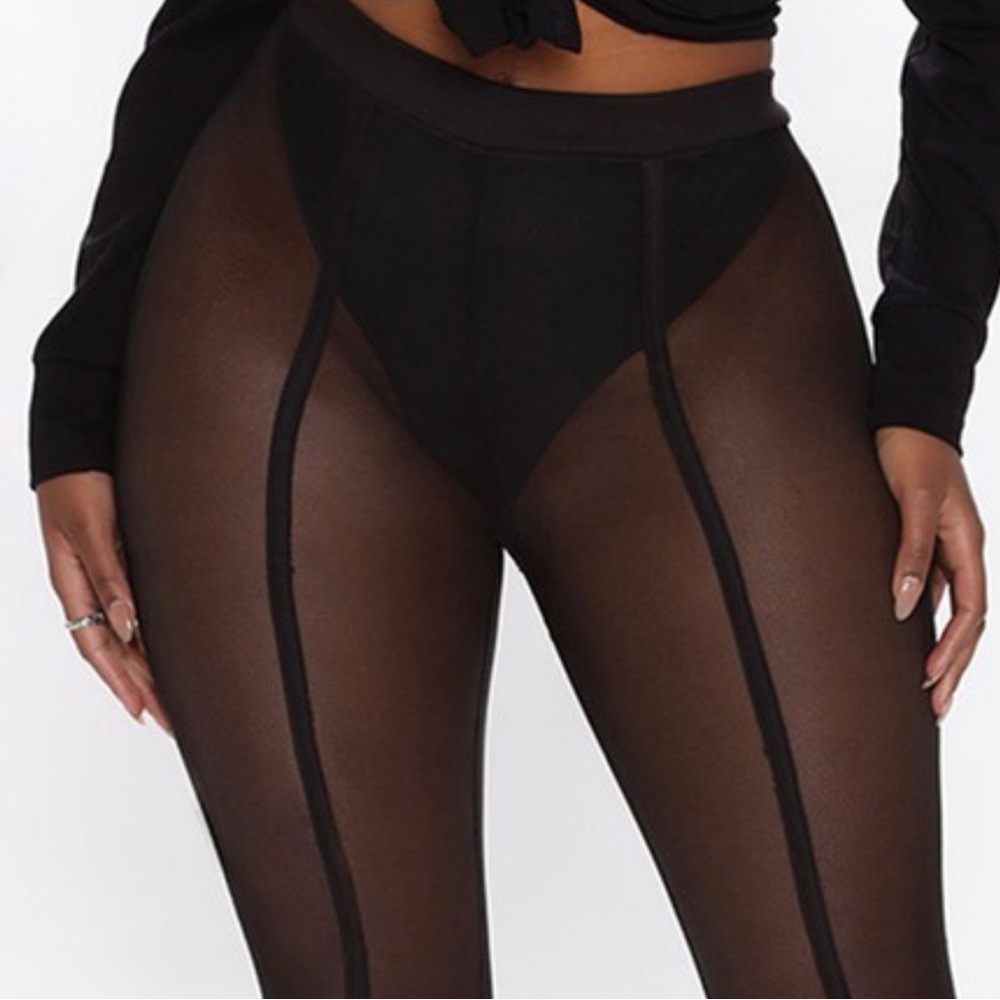 Black Leggings built in underwear